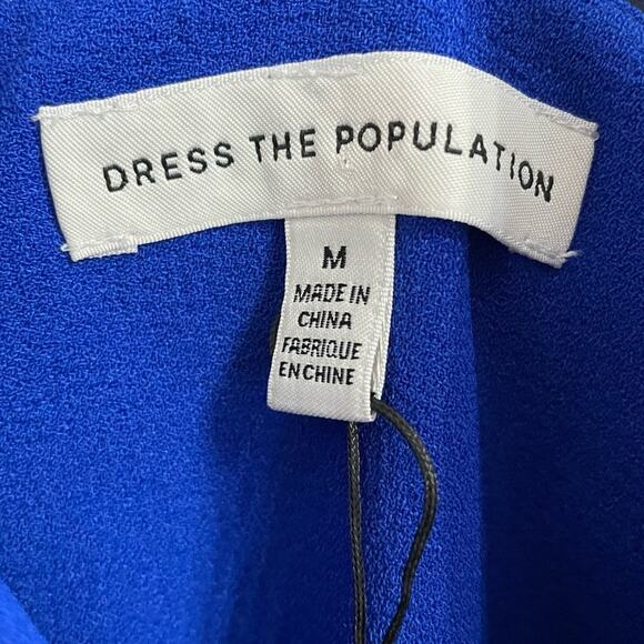 Dress the Population Micaela Dress Electric Blue Women’s Sz M - Picture 7 of 10